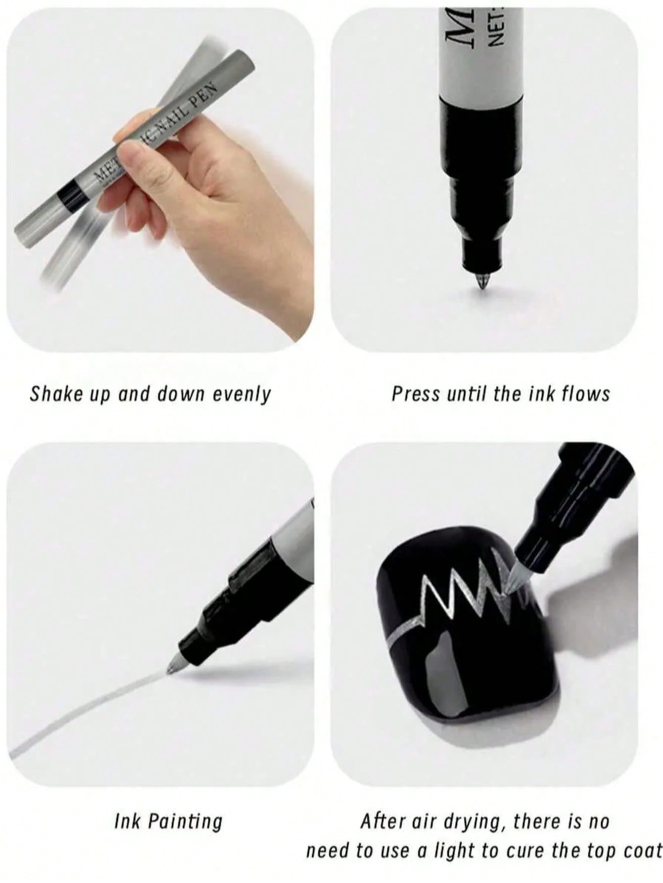 0.8mm 1PC Nail Art Pen, White  - Nail Art Dotting Tool ulasan dan harga