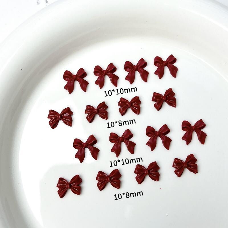 100PCS Classic Wine Red Ribbon - Nail Art Red Wine ulasan dan harga