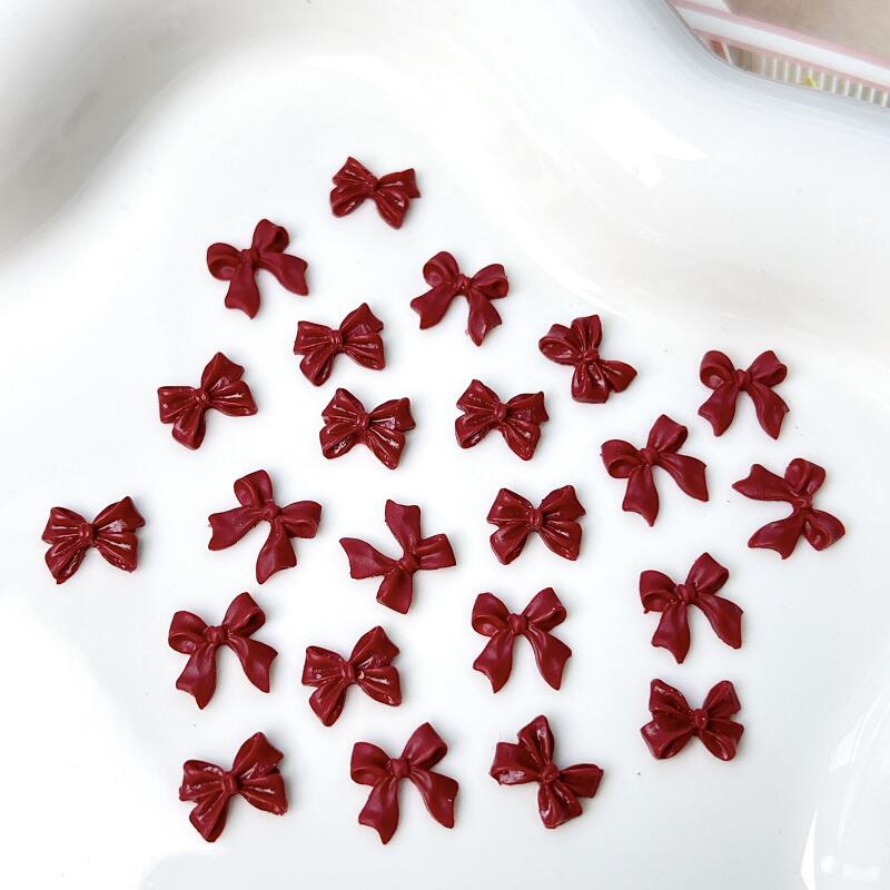 100PCS Classic Wine Red Ribbon - Nail Art Red Wine ulasan dan harga