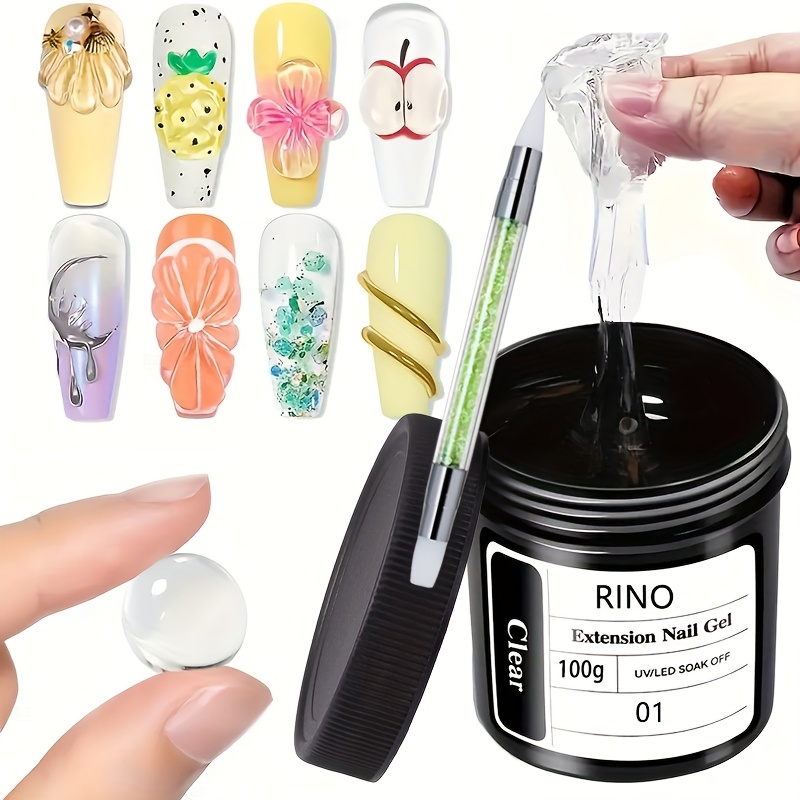 100g Clear Non-Stick Hand Exte - Nail Gel Polish Set ulasan dan harga