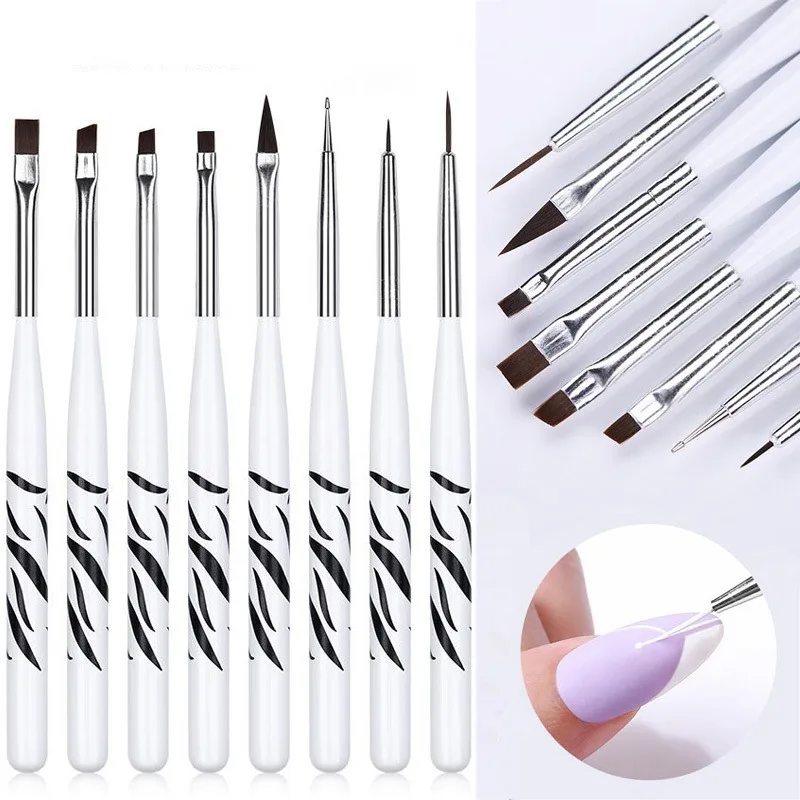 Nail Art Brush Ombre Brushes U - Nail Gel Polish Set ulasan dan harga