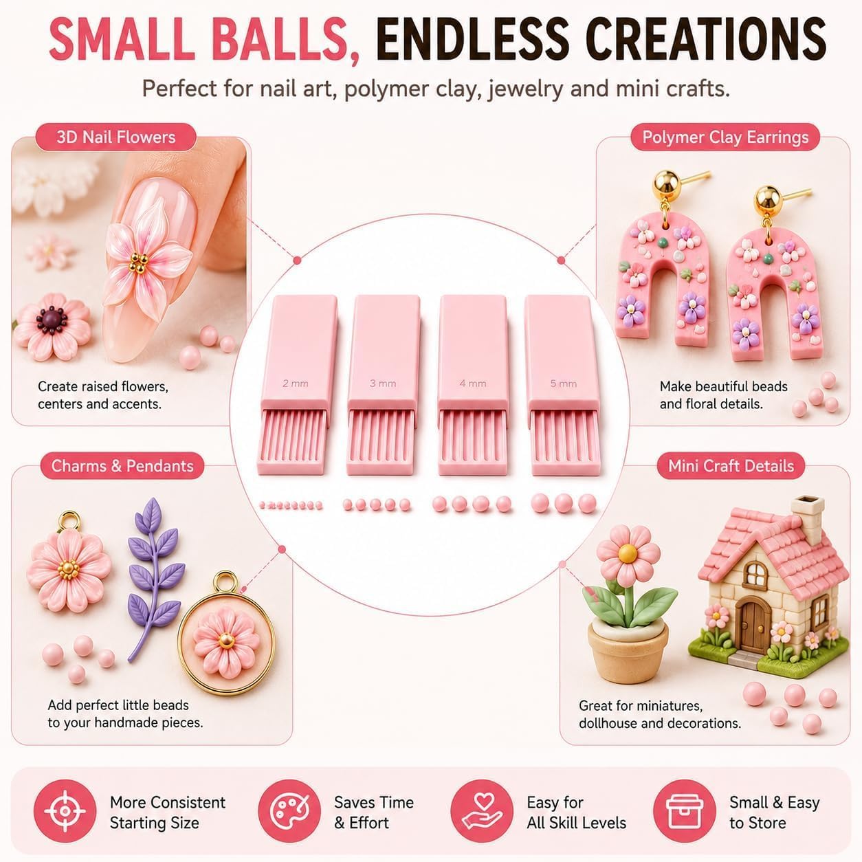 4PCS 3D Print Clay Gel Ball Ma - Nail Art Gel ulasan dan harga