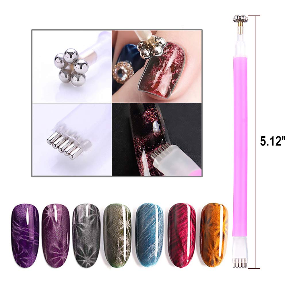 YIKOOLIN 3D Cat Eyes Magnet Ma - Nail Gel Polish Set ulasan dan harga