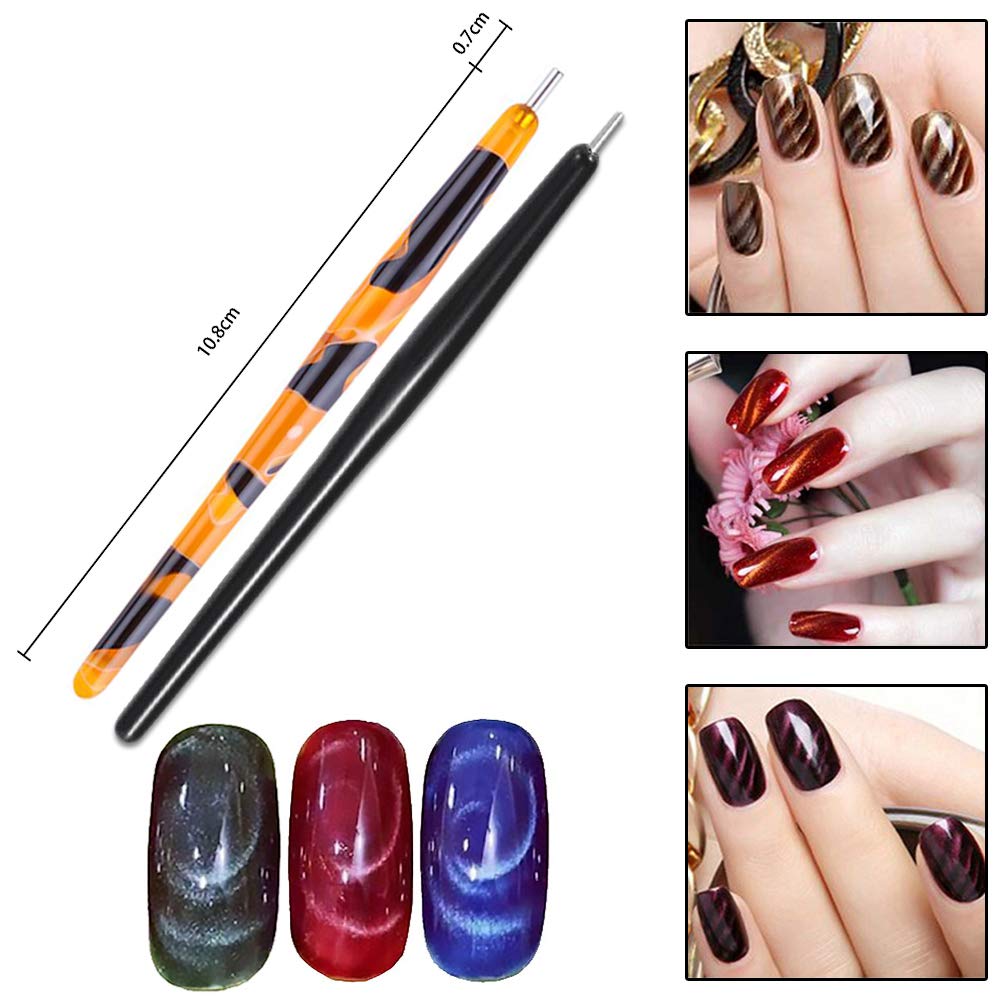 YIKOOLIN 3D Cat Eyes Magnet Ma - Nail Gel Polish Set ulasan dan harga