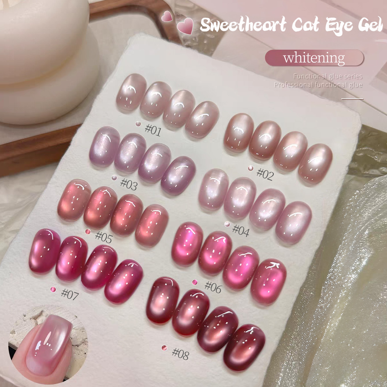1pcs TC 2026 Summer Popular Ic - Nail Art Cat Eye Pink ulasan dan harga