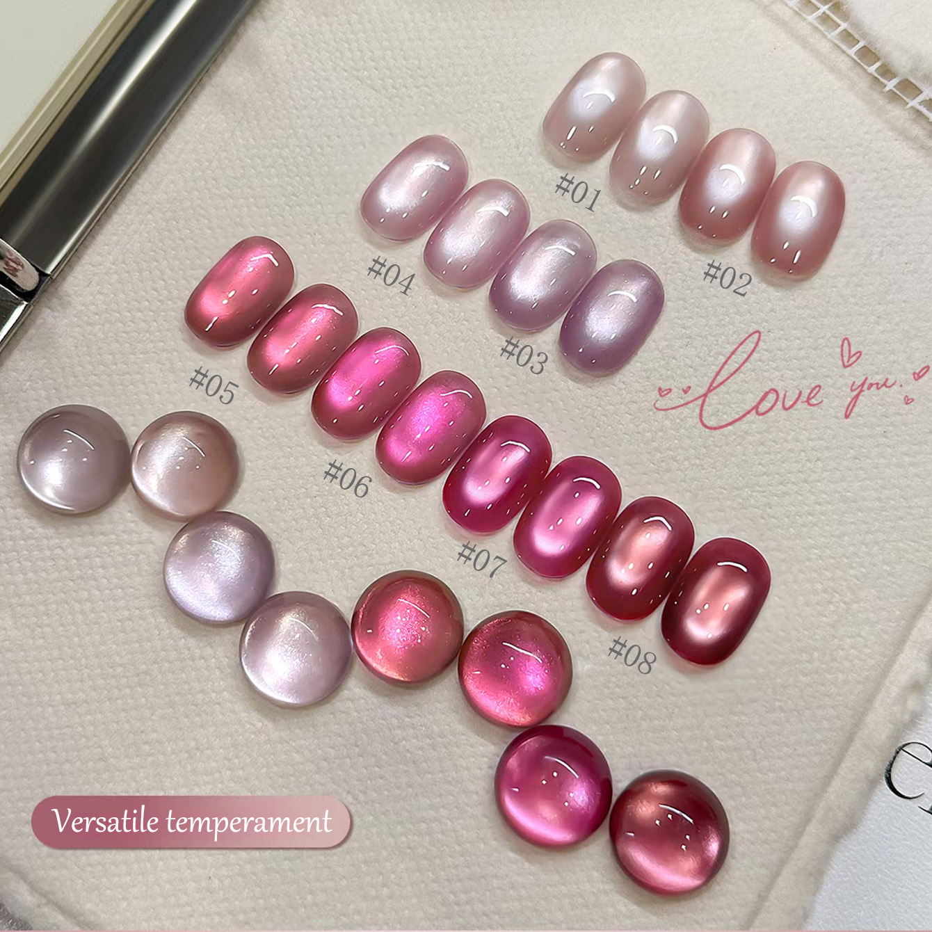 1pcs TC 2026 Summer Popular Ic - Nail Art Cat Eye Pink ulasan dan harga