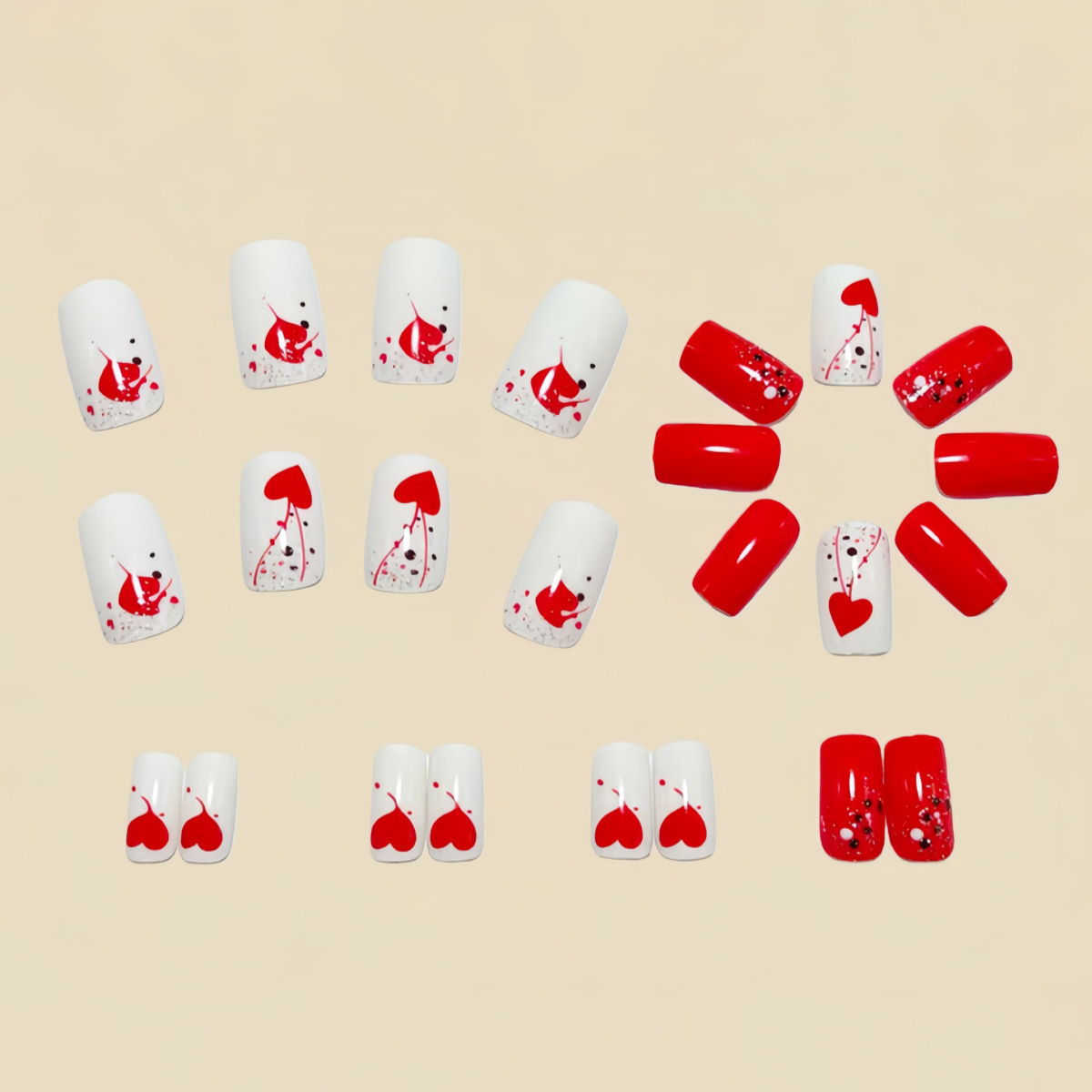 Short Medium fake nails for wo - Nail Art Pink ulasan dan harga