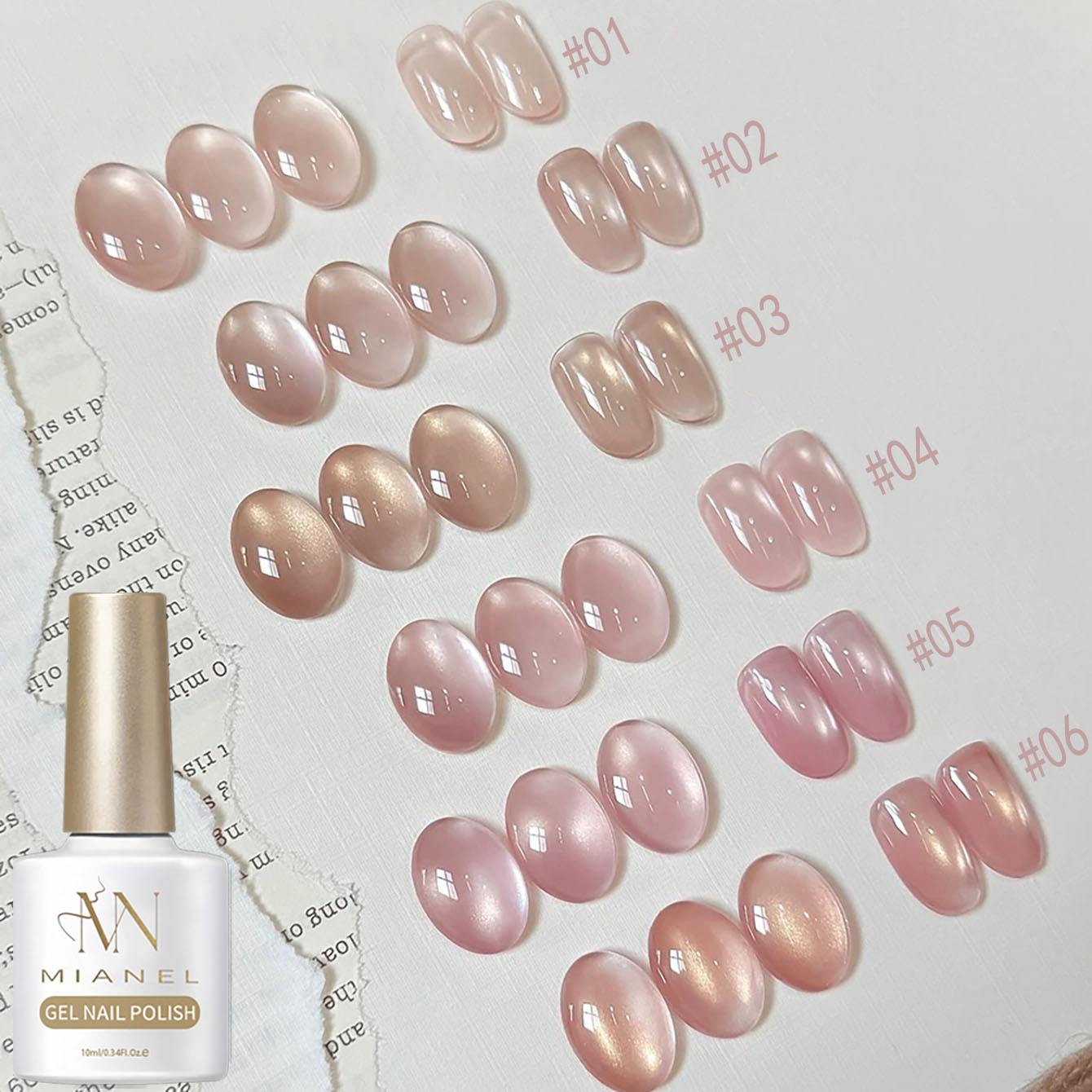 MIANEL 10ML Lover Pink Series  - Nail Art Cat Eye Pink ulasan dan harga