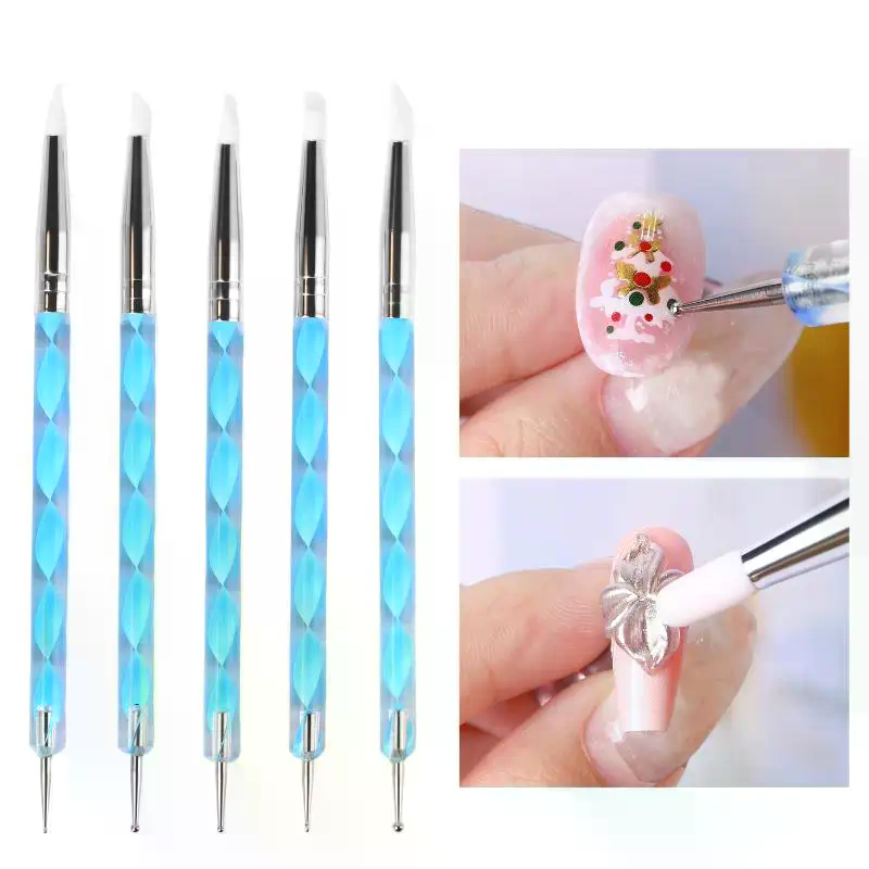 5 Pcs Silicone Clay Sculpting  - Nail Art Dotting Tool ulasan dan harga