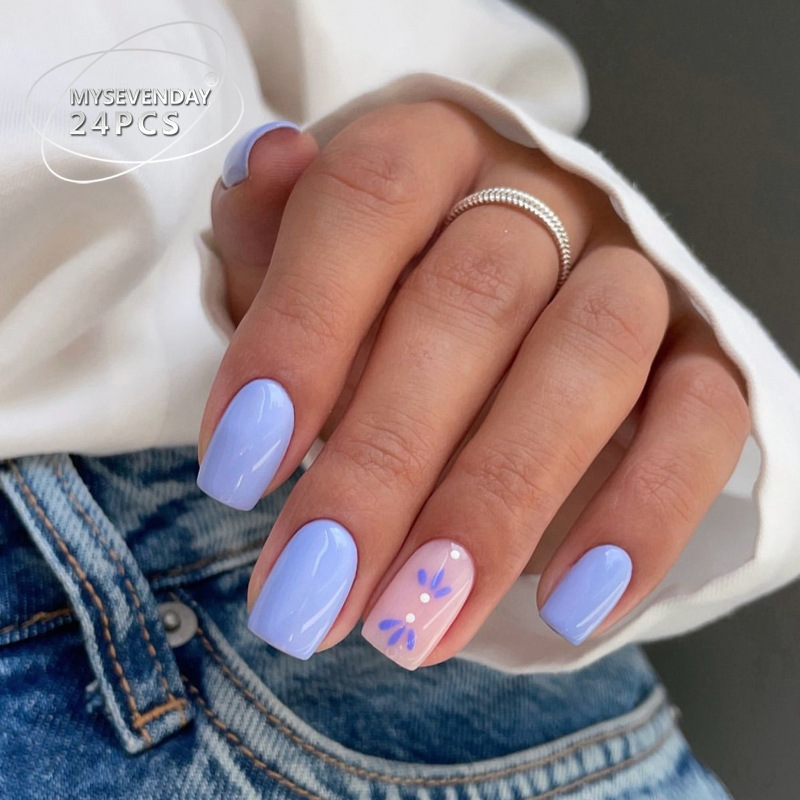 24 pieces French-style wearabl - Nail Art Fake Nails ulasan dan harga