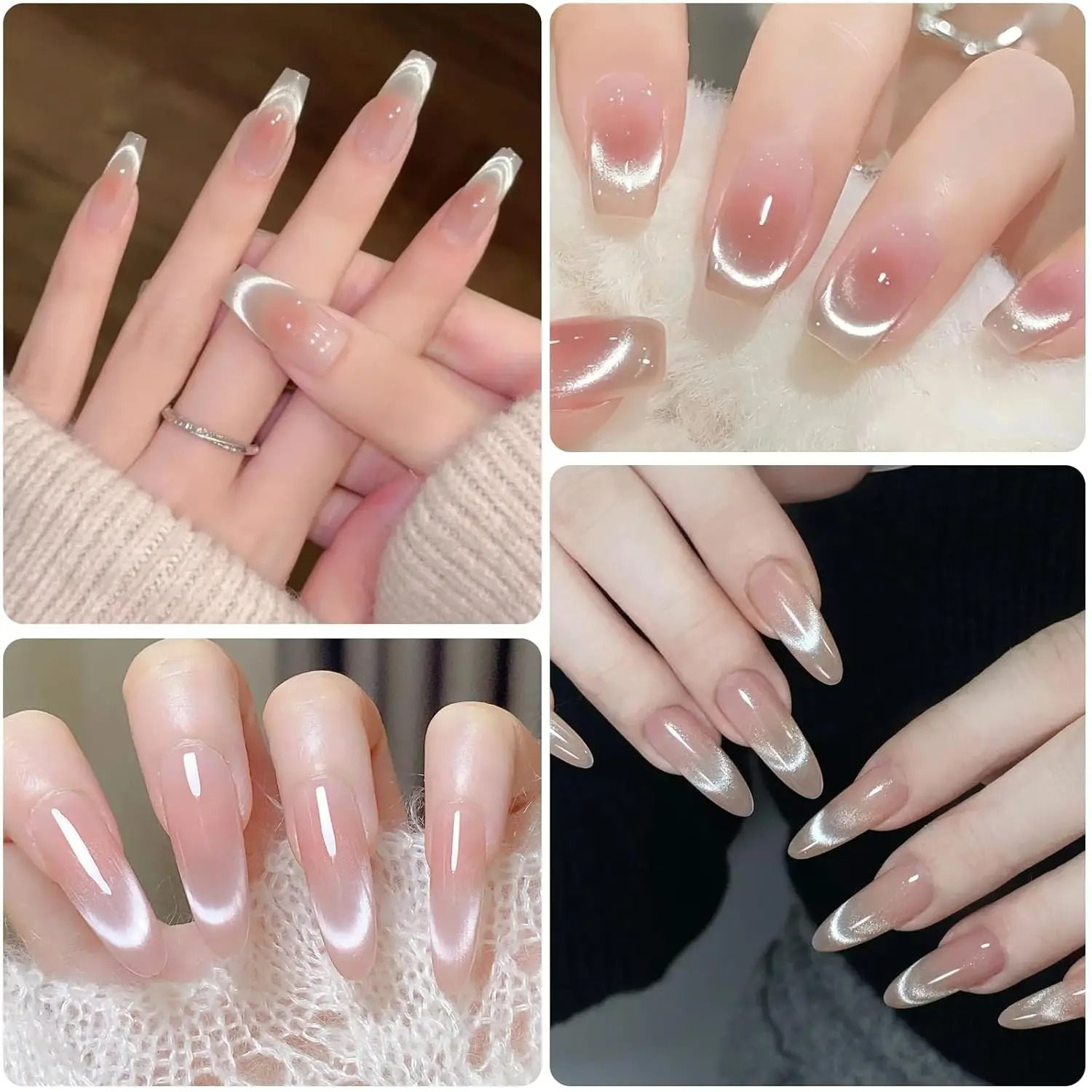 1/2Pcs Double-Head French Nail - Nail Gel Polish Set ulasan dan harga