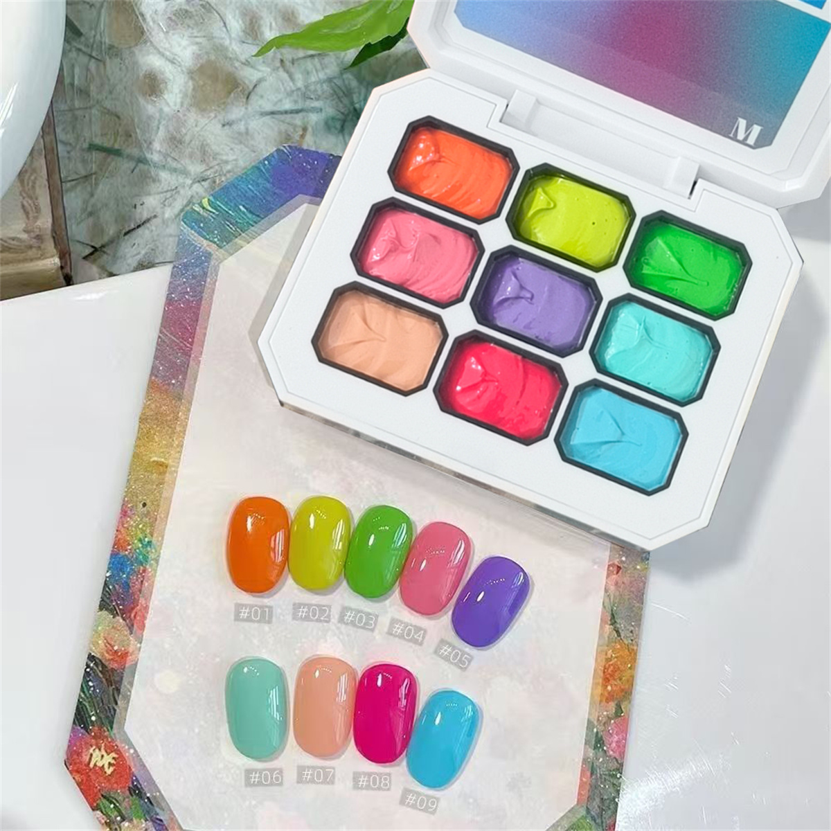 1pc 9-color Solid Nail Polish  - Nail Art Painting ulasan dan harga