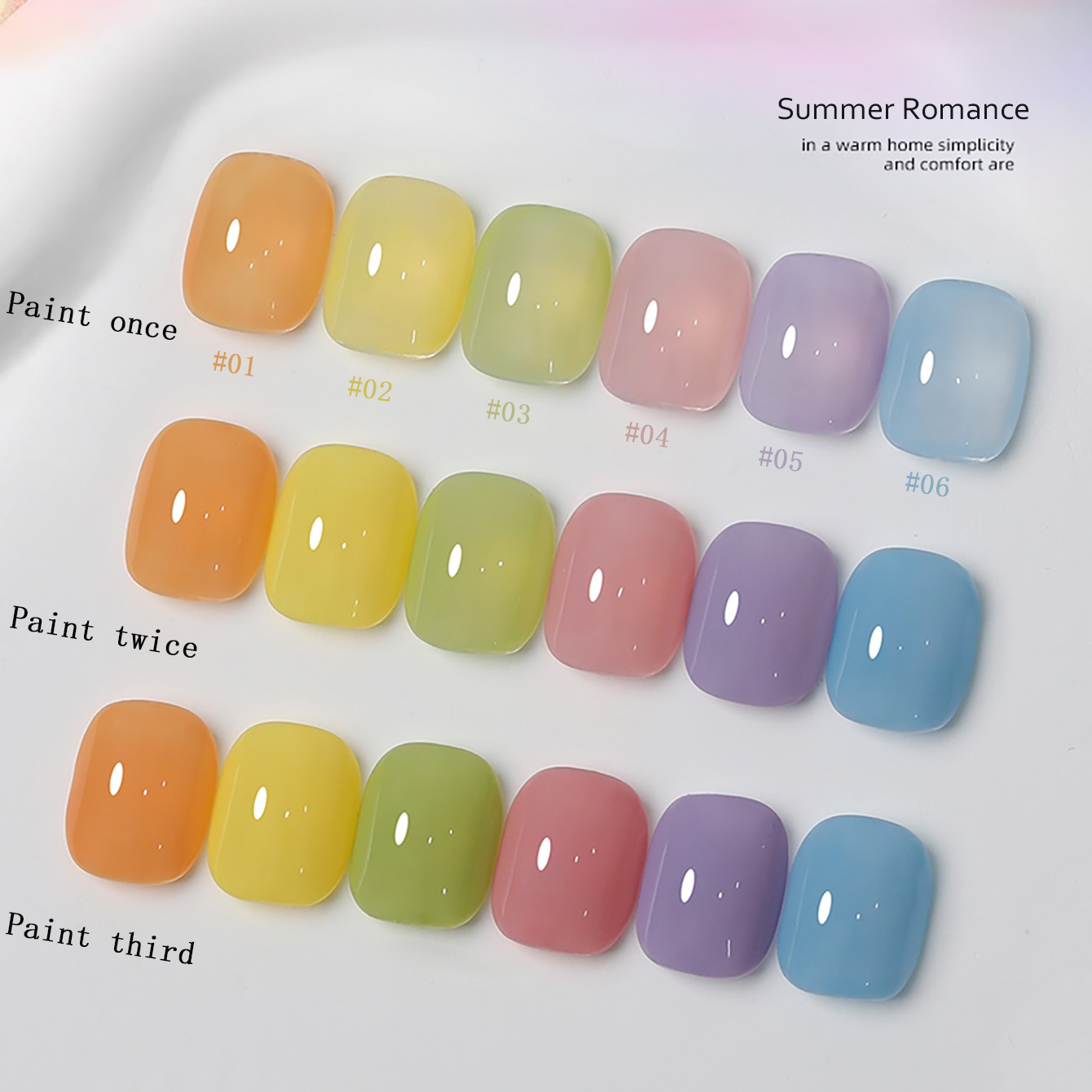 1-6pcs PSK New Macaron Candy O - Nail Art Yellow ulasan dan harga