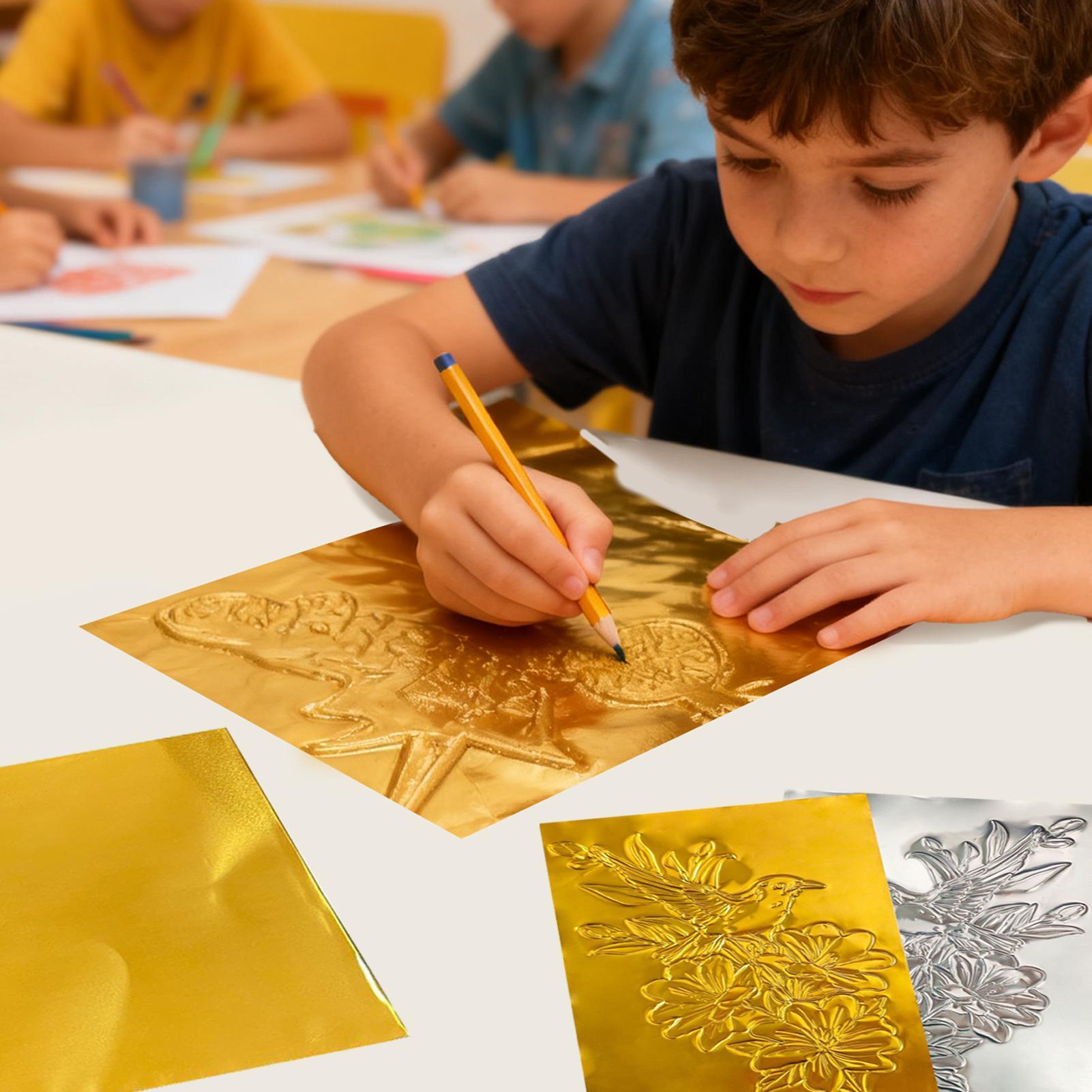 Foil Paper For Crafts 100 Piec - Nail Art Painting ulasan dan harga