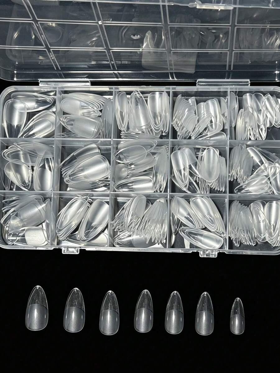 330pcs Short Almond Acrylic Ma - Nail Art Fake Nails ulasan dan harga